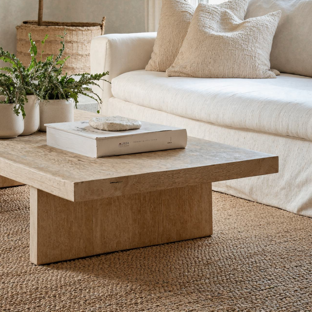 Live Edge Solid Wood Coffee Table with Natural Oil Finish - view 3