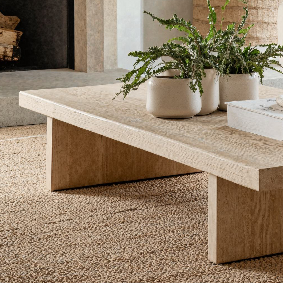 Live Edge Solid Wood Coffee Table with Natural Oil Finish - view 2